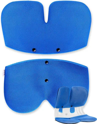 curble Grand Cover, funda desmontable para silla de adulto, soporte ergonómico para respaldo de silla y soporte lumbar (azul)