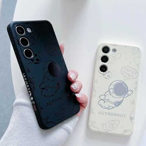 Miniatura 93 de Yonds Queen para Samsung Galaxy S21 Funda Linda, Diseño de Astronauta de Dibujos Animados, Espacio, Luna, Cohete, Elegante Cubierta Amortiguadora