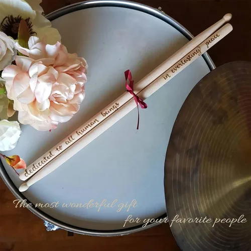 Miniatura 5 de Baquetas personalizadas de tamaño 5A con grabado láser en madera, regalo personalizado para músicos, bateristas, banda - Instrumentos musicales