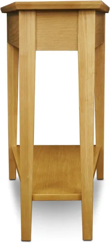 Miniatura 3 de Leick Home 10074-DS Mesa auxiliar tipo cuña para sillón reclinable con estante, arena del desierto Arenas del desierto