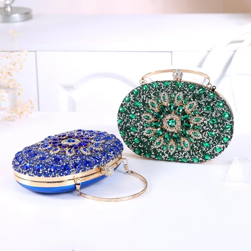 Miniatura 7 de Beaguful Bolsos de noche para mujer, bolsos de mano brillantes con diamantes de imitación