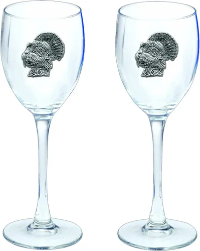 Miniatura 27 de Heritage Pewter Notre Dame - Juego de 2 copas de agua de vidrio de 12 onzas, vidrio de peltre hecho por expertos