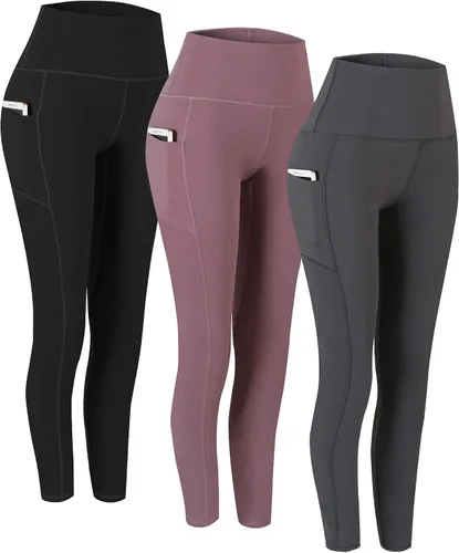 Fengbay - Pantalones de yoga de cintura alta para mujer con control de abdomen, bolsillos y elasticidad en 4 direcciones, pantalones de yoga y