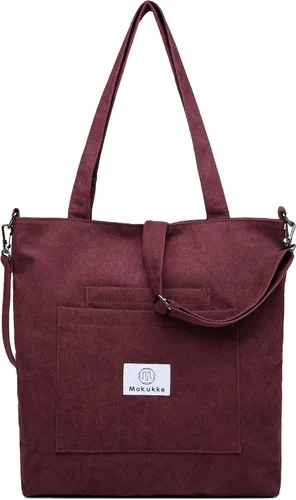Makukke Corduroy Totes Bag Women - Shoulder Hobo Bag Handbags Crossbody Bag Big Capacity Shopping Purses