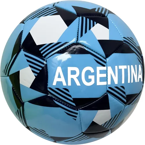 Miniatura 4 de Icon Sports Balón de fútbol argentino, talla 5 y 4, pelota de bandera de Argentina Copa del Mundo Selección Nacional País