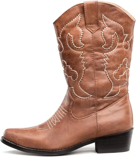 Miniatura 4 de SheSole Botas vaqueras blancas para mujer, diseño floral occidental, botas vaqueras de pantorrilla ancha