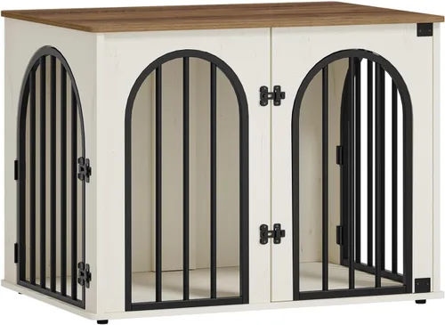 Miniatura 9 de Hzuaneri - Muebles de madera para perros de 26.8 pulgadas, jaula de interior para perros pequeños, jaulas resistentes decorativas para mascotas