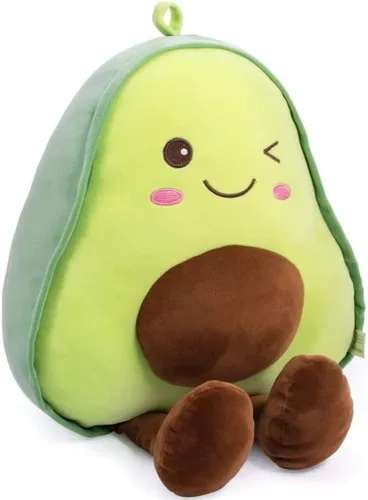 NatureMan Almohada de peluche de aguacate de 16.5 pulgadas, bonita muñeca de peluche de frutas, adecuada para niños, niñas, niños y regalos de