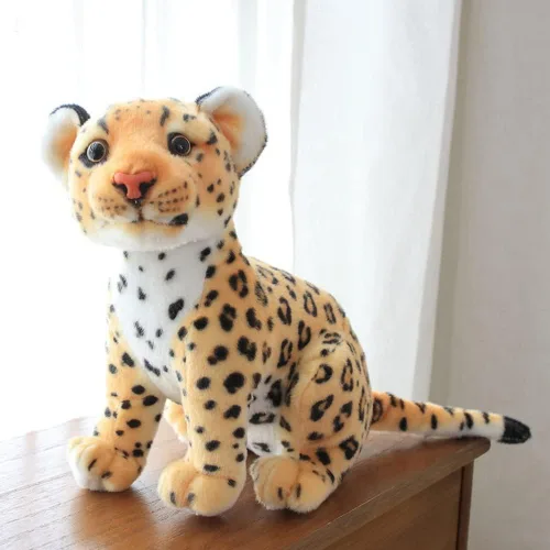 Miniatura 2 de NatureMan Juguete de peluche de guepardo de 9 pulgadas, lindo y realista juguete de peluche de guepardo, regalos para niños y niñas (marrón)