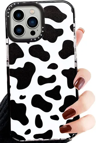 Miniatura 21 de Abbery Diseñado para iPhone 8 Plus/7 Plus/6 Plus/6S Plus Funda transparente con estampado de vaca, linda funda protectora de silicona TPU