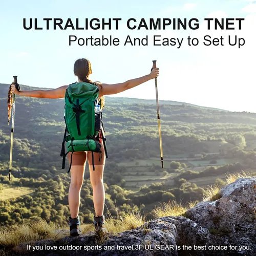 Miniatura 5 de 3F UL Gear Lanshan PRO Lanshan - Tienda de campaña ultraligera para 3 estaciones para 1 persona, tienda de campaña profesional impermeable