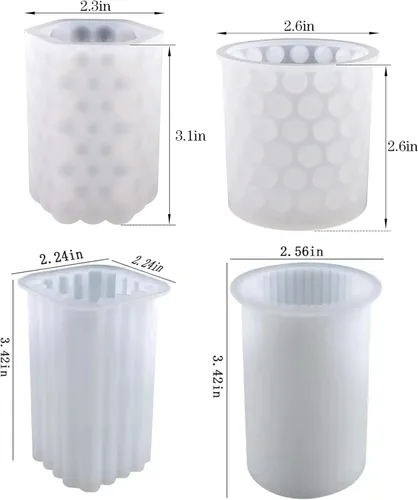 Miniatura 2 de Moldes de Vela Cilíndricas Navani, Molde de Resina Cilíndrico para Velas, Jabones, Especímenes de Flores, Especímenes de Insectos, Moldes de Arcilla