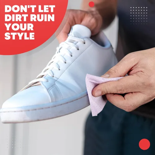 Miniatura 8 de Toallitas de limpieza de zapatos (30 unidades) – Toallitas de limpieza texturizadas ideales para viajes – Funciona para todos los zapatos
