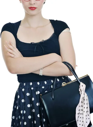 Miniatura 5 de SATINIOR 1950s Chiffon Scarf Square Handkerchief Neck Scarf Satin Ribbon Polka Dot Scarf Hair Tie for Women Girl