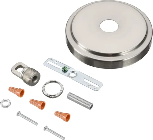 Miniatura 27 de Aspen Creative 21508-11 - Kit de lámpara de araña de transición y toldo con bucle para cuello, bronce aceitado, diámetro de 5-1/2 pulgadas, orificio