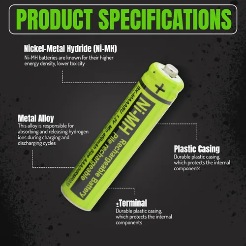 Miniatura 2 de RocketBus 4 paquetes de baterías recargables BK-40AAABU 1.2V 400mAh Ni-MH para el sistema telefónico inalámbrico Panasonic BK40AAABU