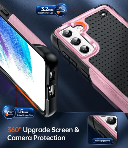 Miniatura 5 de LeYi Funda para Galaxy S21 FE-5G: Funda Samsung S21 FE con protector de pantalla, doble capa protectora de policarbonato duro y TPU suave Android