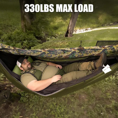 Miniatura 6 de Night Cat Tienda de Campamento con Hamaca: Hamaca Portátil y Ligera de 4 en 1 con Toldo Resistente a la Lluvia y Mosquitero para Senderismo, Selva