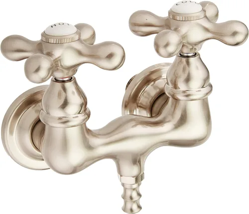 Miniatura 4 de Elements of Design DT0321CL - Llenador de bañera con patas de garra para montaje en pared, 8-1/4" en alcance de boquilla, cromo pulido