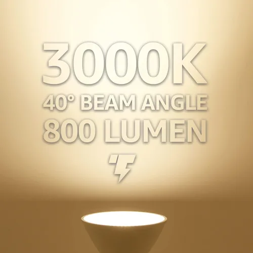 Miniatura 5 de TORCHSTAR PAR30 - Bombilla LED de cuello corto, equivalente a 8 W, 75 W, regulable CRI90+, certificación UL, base E26, bombillas de 800 LM, blanco