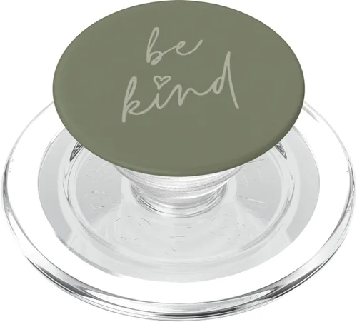 Miniatura 8 de Be Kind - Lindo dicho inspirador positivo (verde oliva) PopSockets estándar PopGrip