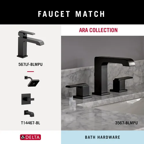 Miniatura 5 de Delta Gancho individual para toallas para baño o cocina Negro mate Ara Accessories