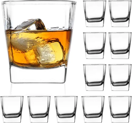 Miniatura 9 de QAPPDA Vasos de whisky de 8 onzas, vasos de vidrio transparentes, vasos de cóctel para whisky para restaurantes, bares, fiestas, vasos de vidrio