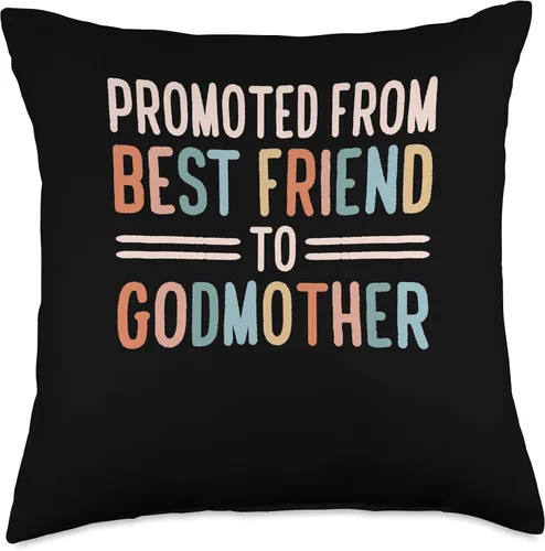 Miniatura 5 de Godmother Gifts for Godparents on Baptism Day Cojín promocionado de Best Friend to Godmother de 16 x 16 pulgadas, multicolor