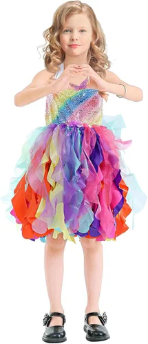 Miniatura 3 de Vestido tutú para niñas, vestido de tul con lentejuelas, vestido de princesa para niñas pequeñas, disfraz de fiesta de cumpleaños brillante