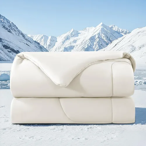 Miniatura 11 de HYLEORY - Edredón refrescante tamaño individual, manta de verano para personas con sudores nocturnos, sedosos y frescos al tacto por ambos lados