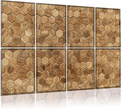Miniatura 8 de KIOSSUT Paquete de 8 paneles acústicos artísticos, paneles de pared insonorizados, paneles decorativos de amortiguación de sonido, paneles Abstracto