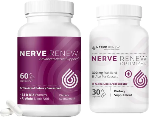 NERVE RENEW Suplemento y optimizador de apoyo nervioso avanzado - Paquete de suplemento nervioso acelerado - Suministro para 30 días