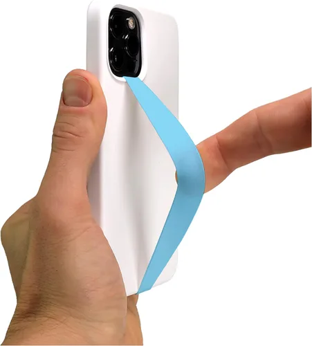 Miniatura 15 de Phone Loops Soporte elástico de silicona para teléfono, correa de mano, ligero, delgado y agarre discreto Negro