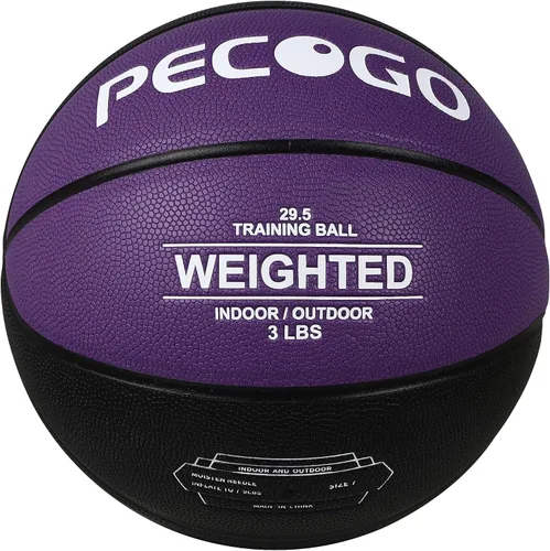 Miniatura 2 de Baloncesto de entrenamiento con peso de tamaño 6/7 (2.2/3/3.3 libras) – Baloncesto pesado para interiores y exteriores para driblar, pasar, rebotar