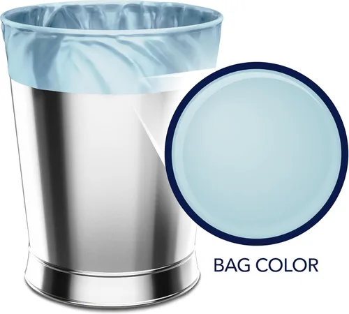 Miniatura 3 de Color Scents Bolsas de basura pequeñas – 4 galones, 60 bolsas (60 unidades), Twist Tie – Bolsa azul claro con aroma a niebla oceánica con microban