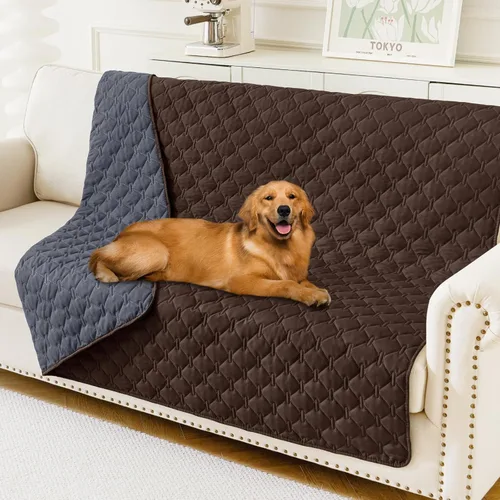 Miniatura 29 de Smiry Funda Impermeable para Cama de Perro, Manta Suave Reversible para Mascotas, Lavable a Prueba de Fugas para Gatos y Perros, Funda para Sofá
