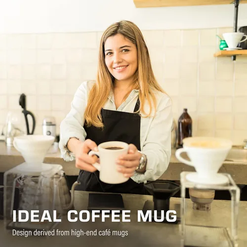 Miniatura 5 de COLETTI Tazas de café de comedor, tazas de café de restaurante, taza de café retro, taza de comedor resistente y pesada, nostalgia en cada sorbo