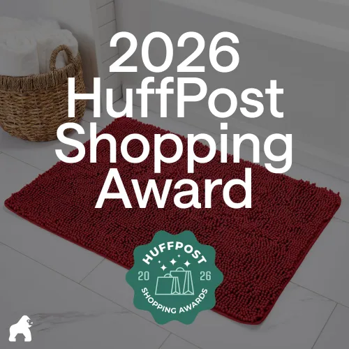 Miniatura 230 de Gorilla Grip - Tapete de baño de felpilla gruesa, suave y absorbente, secado rápido, de microfibra, con reverso de caucho, para piso de ducha, Nube