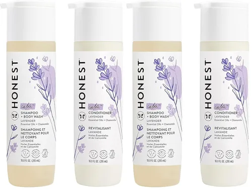 Miniatura 13 de The Honest Company Acondicionador de lavanda calmante de ensueño con productos botánicos naturales, lavanda, 10 onzas fluidas, 10, Blanco, 1, 1