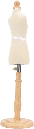 Maniquí de costura femenino, maniquí de vestido con soporte, maniquí torso con base de madera, madera de haya, vestido de costura para exhibición de