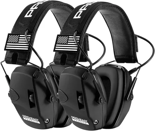 Miniatura 17 de PROHEAR Protección auditiva electrónica para tiro con amplificación de sonido 4X, orejeras de protección auditiva para campo de tiro, auriculares