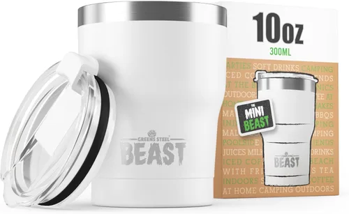Miniatura 46 de Beast Vaso Térmico de 30 oz de Acero Inoxidable con Aislamiento al Vacío para Café y Hielo de Doble Pared Termo de Viaje (Rojo Arándano)