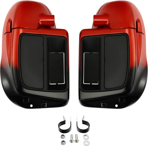 Miniatura 25 de HR3 Bajadores de carenado refrigerados por aire de whisky ámbar a juego compatibles con Street Glide FLHX 2014 y Road Glide FLTRX 2016