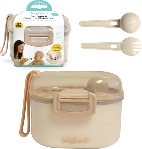 Miniatura 9 de Lulyboo Baby Formula - Contenedor de leche en polvo para bebé, apto para viajes, almacenamiento hermético con cuchara y cuchara-tenedor, compacto