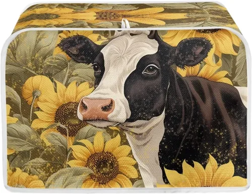 Miniatura 27 de Cubierta para tostadora retro con diseño de rosas y mariposas de 4 rebanadas, horno, tostadora, a prueba de polvo, cubierta de electrodomésticos