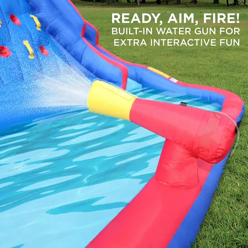 Miniatura 8 de Sunny & Fun Ultra Climber - Parque inflable de tobogán acuático – Resistente para diversión al aire libre – Pared de escalada, dos toboganes