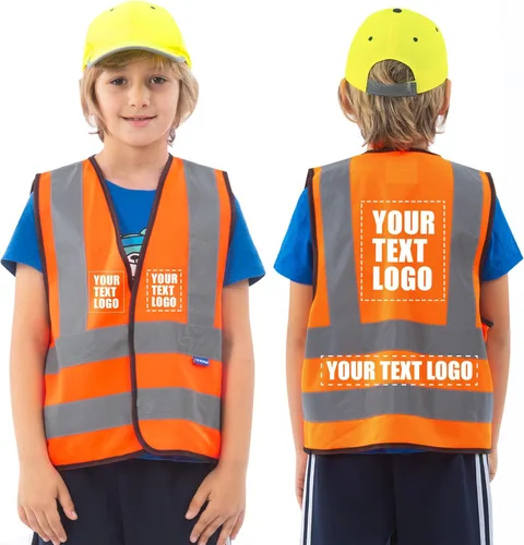 Miniatura 14 de AYKRM Chaleco de alta visibilidad para niños chaleco de seguridad reflectante de alta visibilidad Verde