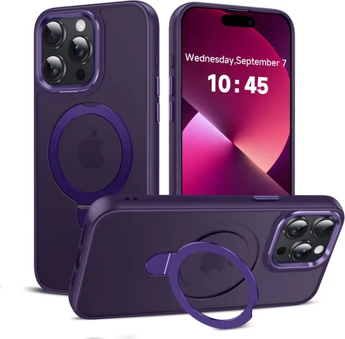 Miniatura 19 de LeYi para iPhone-13 Funda/iPhone-14 Fundas: con soporte para MagSafe i Phone 13Funda con anillo magnético iPhone14 iPhone13 Cubierta Funda para Negro