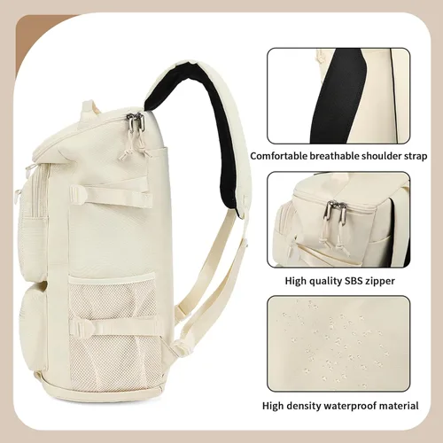 Miniatura 9 de gimnasio bolsa de lona mochila bolsa de lucha libre con compartimento para zapatos 4 tipos de método trasero impermeable deportes caminando portátil