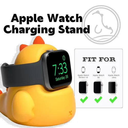 Miniatura 3 de ELETIUO Soporte Cargador Compatible con Apple Watch Series Ultra2/Ultra/10/9/8/SE2/7/6/SE/5/4/3/2/1 (49/46/45/44/42/41/40/38mm), Base de Carga